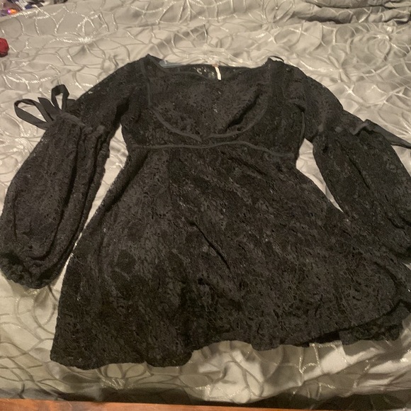 Free People Ruby Crochet Black Dress size XS - Picture 8 of 8